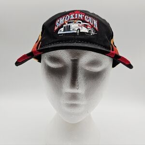 AJM INTERNATIONAL | trucker semi flames "Support Our Troops" adjustable cap hat